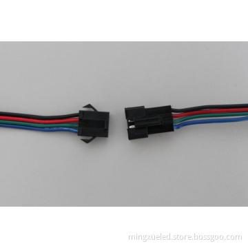4 pole LED strip Male Female cable 10mm Strip connector